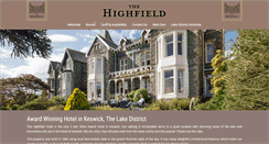 Desktop Screenshot of highfieldkeswick.co.uk